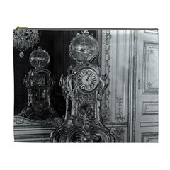 Vintage France Palace Of Versailles Astronomical Clock Extra Large Makeup Purse by Vintagephotos