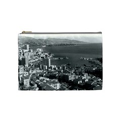 Vintage Principality Of Monaco  The Port Of Monte Carlo Medium Makeup Purse by Vintagephotos