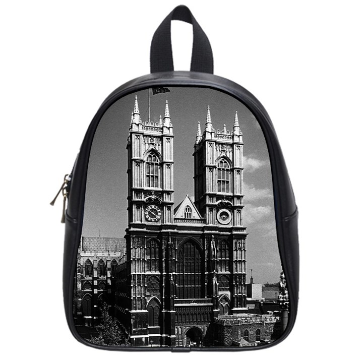 Vintage UK England London Westminster Abbey 1970 Small School Backpack