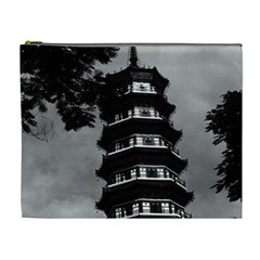 Vintage China Canton The Flowery Pagoda 1970 Extra Large Makeup Purse by Vintagephotos