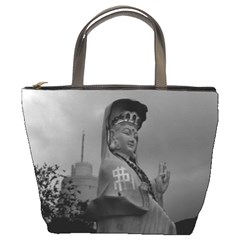 Vintage China Hong Kong Repulse Bay Kwun Yam Statue Bucket Handbag by Vintagephotos