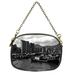 Vintage China Hong Kong Houseboats River 1970 Twin-sided Evening Purse by Vintagephotos