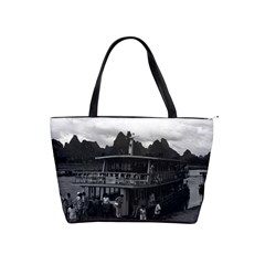 Vintage China Guilin River Boat 1970 Large Shoulder Bag by Vintagephotos