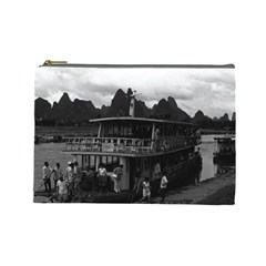 Vintage China Guilin River Boat 1970 Large Makeup Purse by Vintagephotos