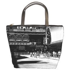 Vintage China Hong Kong Street City 1970 Bucket Handbag by Vintagephotos