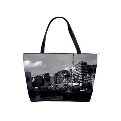 Vintage China Hong Kong Houseboats River 1970 Large Shoulder Bag by Vintagephotos