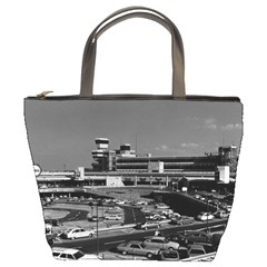 Vintage Germany Berlin The Tegel Airport 1970 Bucket Handbag