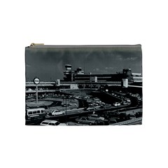 Vintage Germany Berlin The Tegel Airport 1970 Medium Makeup Purse by Vintagephotos