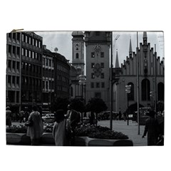 Vintage Germany Munich Church Marienplatz 1970 Cosmetic Bag (xxl)