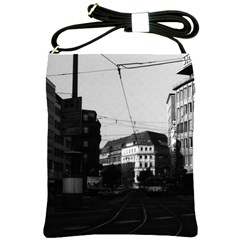 Vintage Germany Frankfurt City Street 1970 Cross Shoulder Sling Bag by Vintagephotos