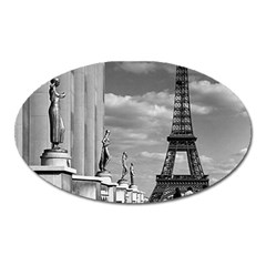 Vintage France Paris Eiffel Tour Chaillot Palace 1970 Large Sticker Magnet (oval) by Vintagephotos