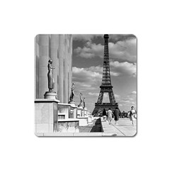 Vintage France Paris Eiffel Tour Chaillot Palace 1970 Large Sticker Magnet (square) by Vintagephotos