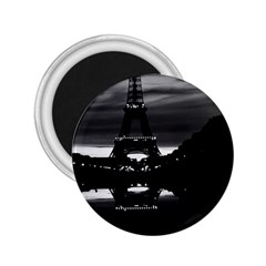 Vintage France Paris Eiffel Tower Reflection 1970 Regular Magnet (round) by Vintagephotos