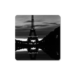 Vintage France Paris Eiffel Tower Reflection 1970 Large Sticker Magnet (square) by Vintagephotos