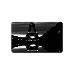 Vintage France Paris Eiffel Tower Reflection 1970 Name Card Sticker Magnet