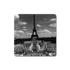 Vintage France Paris Fontain Chaillot Tour Eiffel 1970 Large Sticker Magnet (square) by Vintagephotos
