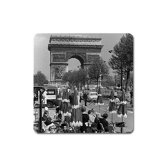 Vintage France Paris Triumphal Arch 1970 Large Sticker Magnet (square) by Vintagephotos