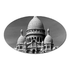 Vintage France Paris The Sacre Coeur Basilica 1970 Large Sticker Magnet (oval)