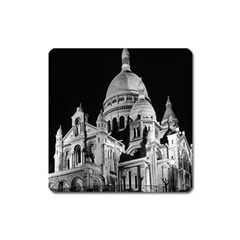 Vintage France Paris The Sacre Coeur Basilica 1970 Large Sticker Magnet (square)