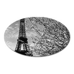 Vintage France Paris Eiffel Tour 1970 Large Sticker Magnet (oval)