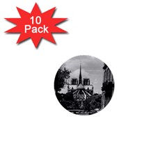 Vintage France Paris Notre Dame Saint Louis Island 1970 10 Pack Mini Button (round) by Vintagephotos