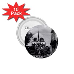 Vintage France Paris Notre Dame Saint Louis Island 1970 10 Pack Small Button (round) by Vintagephotos