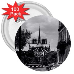 Vintage France Paris Notre Dame Saint Louis Island 1970 100 Pack Large Button (round)