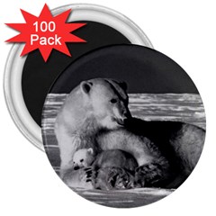 Vintage Usa Alaska Mother Polar Bear 1970 100 Pack Large Magnet (round) by Vintagephotos