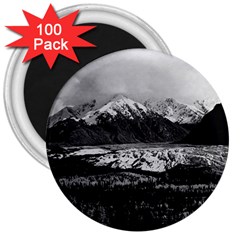 Vintage Usa Alaska Matanuska Clacier 1970 100 Pack Large Magnet (round) by Vintagephotos