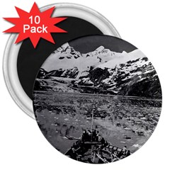 Vintage Usa Alaska Glacier Bay National Monument 1970 10 Pack Large Magnet (round) by Vintagephotos