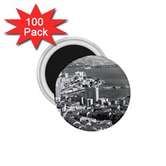 Vintage Principality Of Monaco  The Port Of Monte Carlo 100 Pack Small Magnet (round)