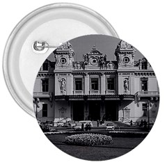 Vintage Principality Of Monaco Monte Carlo Casino Large Button (round) by Vintagephotos