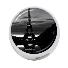 Vintage France Paris Eiffel Tower Reflection 1970 Single-sided 4 Port Usb Hub (round) by Vintagephotos