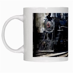 The Steam Train White Coffee Mug by AkaBArt