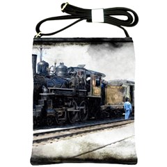 The Steam Train Cross Shoulder Sling Bag by AkaBArt