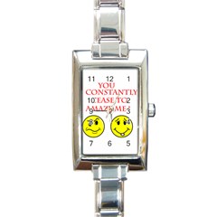 Cease To Amaze Classic Elegant Ladies Watch (rectangle) by ColemantoonsFunnyStore