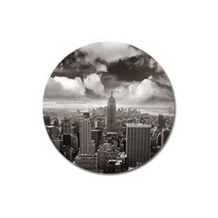 New York, Usa Large Sticker Magnet (round)