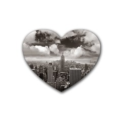 New York, Usa 4 Pack Rubber Drinks Coaster (heart) by artposters