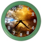 Cloudscape Colored Wall Clock Front