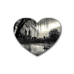 Central Park, New York 4 Pack Rubber Drinks Coaster (heart)