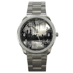 Central Park, New York Stainless Steel Sports Watch (round) by artposters