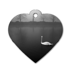 Swan Twin-sided Dog Tag (heart) by artposters