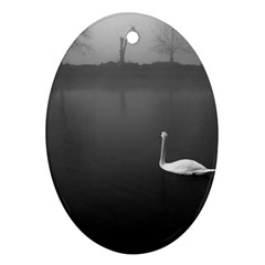 Swan Ceramic Ornament (oval) by artposters