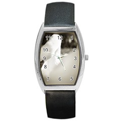 Swan Black Leather Watch (tonneau) by artposters