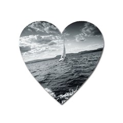 sailing Large Sticker Magnet (Heart)