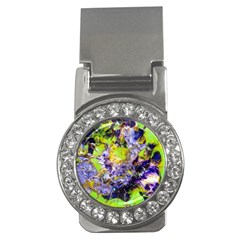 Being Green1a Money Clip With Gemstones (round)