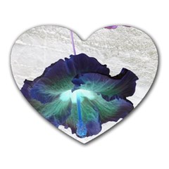 Exotic Hybiscus   Mouse Pad (heart) by dawnsebaughinc