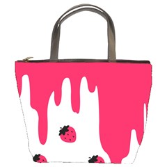 Melting Strawberry Bucket Handbag by strawberrymilk