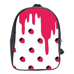 Melting Strawberry Large School Backpack by strawberrymilk