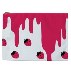 Melting Strawberry Cosmetic Bag (xxl) by strawberrymilk